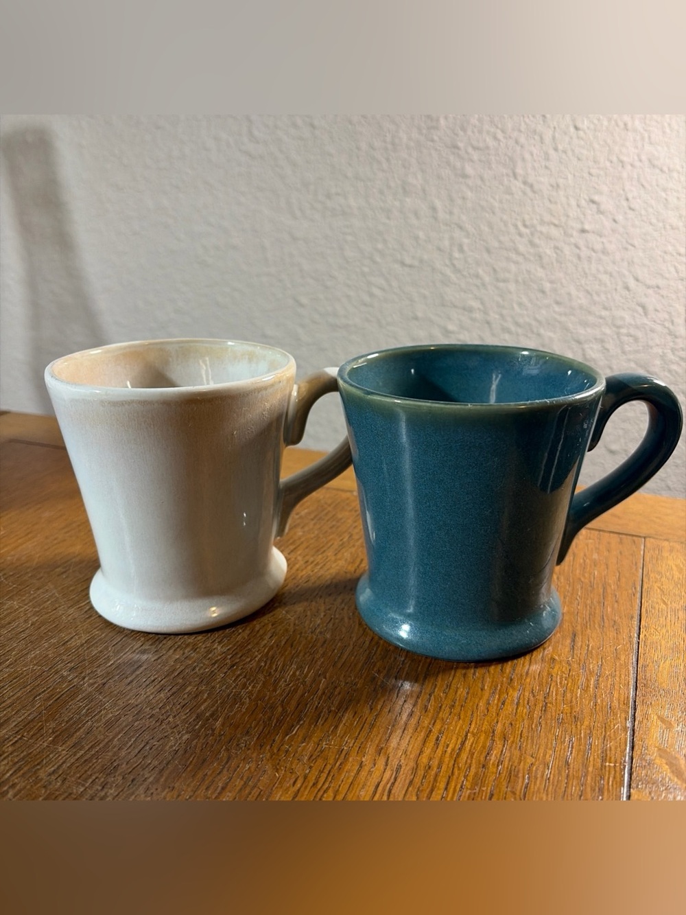 JCPENNEY CHINA STONEWARE MUG EARTH TONES COFFEE TEA Blue/Green And Beige ~ 2